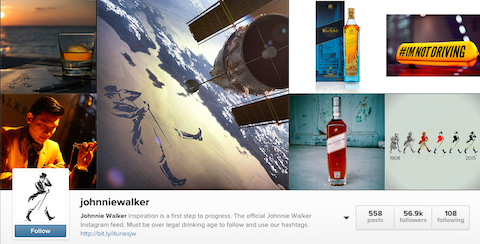 Profil Instagram de johnniewalker
