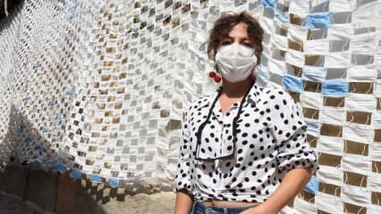 Il a recouvert un mur de 2 mille 450 masques pour attirer l'attention sur le coronavirus!