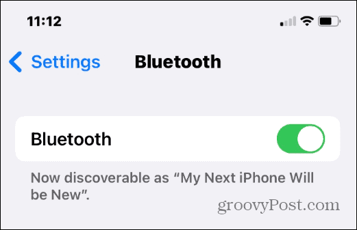 changer le nom Bluetooth sur iPhone