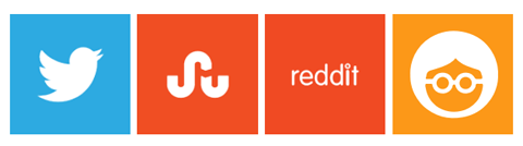 logos pour twitter trébucher sur reddit outbrain