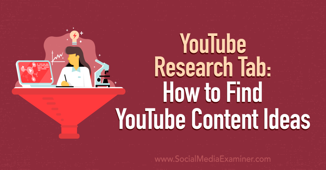 Onglet de recherche YouTube: comment trouver des idées de contenu YouTube par l'examinateur des médias sociaux