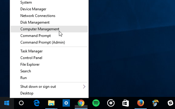 2 accès rapide à la gestion de l'ordinateur Windows 10
