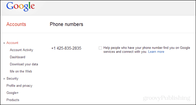 Désactiver la connexion de votre numéro de téléphone à la recherche Google