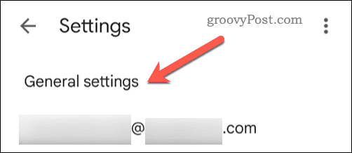 Ouvrir les paramètres généraux dans Gmail