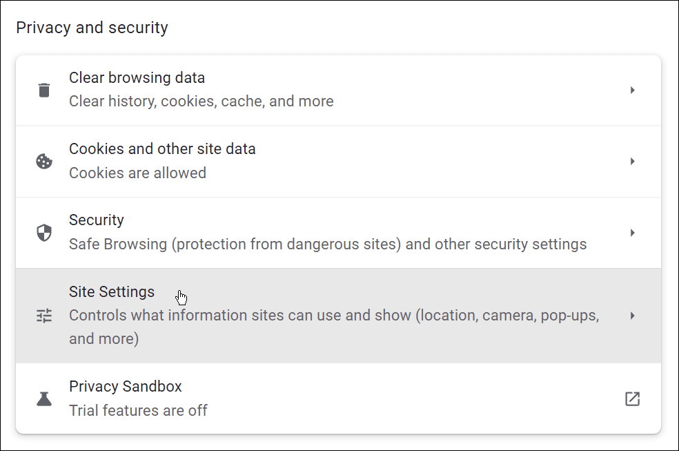confidentialité et sécurité Chrome