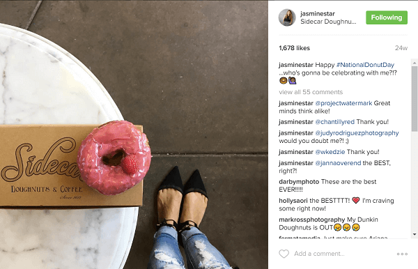 Jasmine Star a découvert que ses fans adoraient quand elle publiait des beignets sur Instagram.
