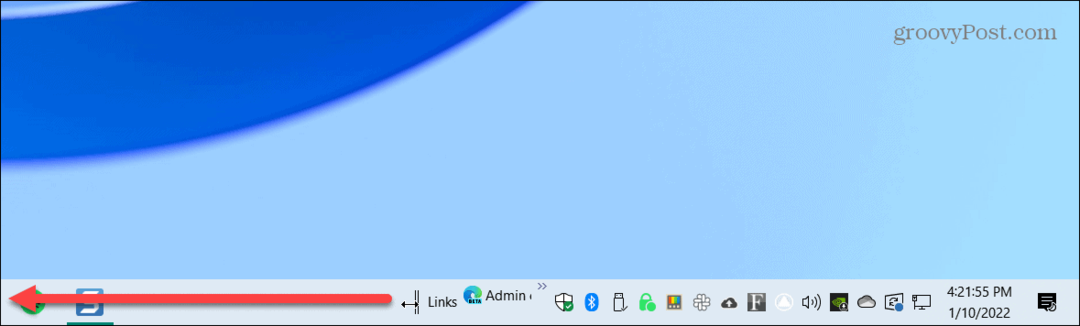 Comment centrer la barre des tâches de Windows 10
