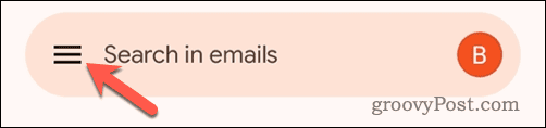 Ouvrir le menu Gmail