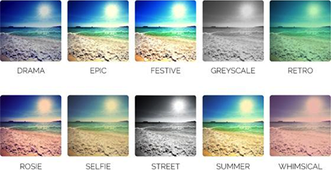 exemples de filtres photo