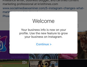 profils d'entreprise instagram se connecter à la page facebook