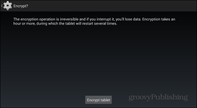 Crypter les paramètres de l'appareil Android final