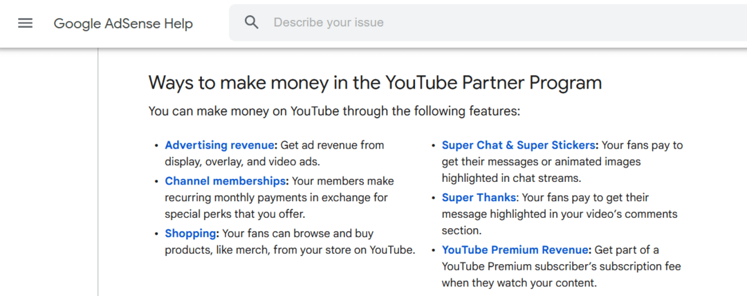 comment-youtube-paye-votre-entreprise-moyens-de-gagner-de-l'argent-dans-le-programme-partenaire-youtube-monetize-channel-revenu-memberships-shopping-links-example-1