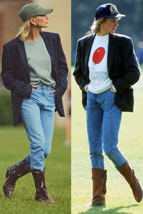 Combinaison de bottes de cowboy inspirée de la princesse Diana