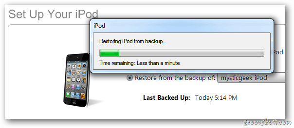 Restauration de l'iPod