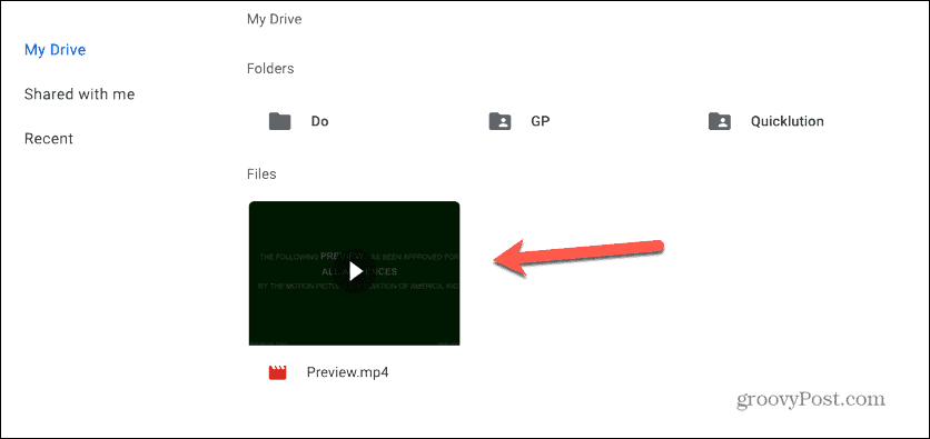 google slides sélectionner une vidéo sur google drive