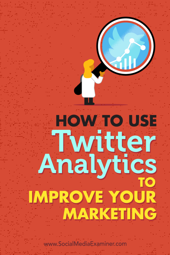 Comment utiliser Twitter Analytics pour améliorer votre marketing: Social Media Examiner