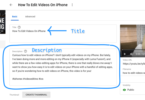 Comment utiliser une série de vidéos pour développer votre chaîne YouTube, exemple de description de vidéo YouTube et titre à l'aide de mots-clés