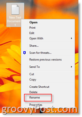 Comment renommer un fichier dans Windows Vista:: groovyPost.com