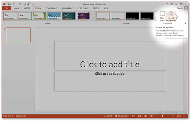 Modèle Office 2013 Créer Créer une conception personnalisée POTX Tutoriel de personnalisation des diapositives Comment concevoir l'option d'arrière-plan du format