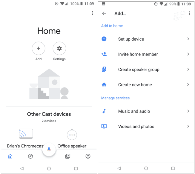 Application Google Home Ajouter un appareil