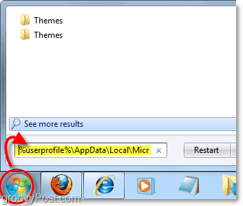 chargez le dossier du thème dans votre appdate et utilisez l'emplacement du profil dans Windows 7