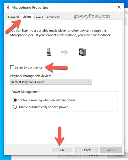 Désactiver l'écoute du micro sur Windows 10