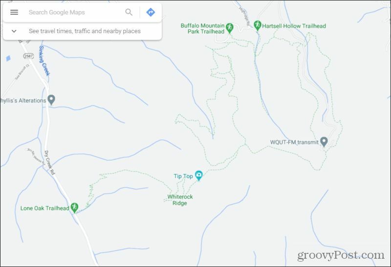sentiers dans google maps