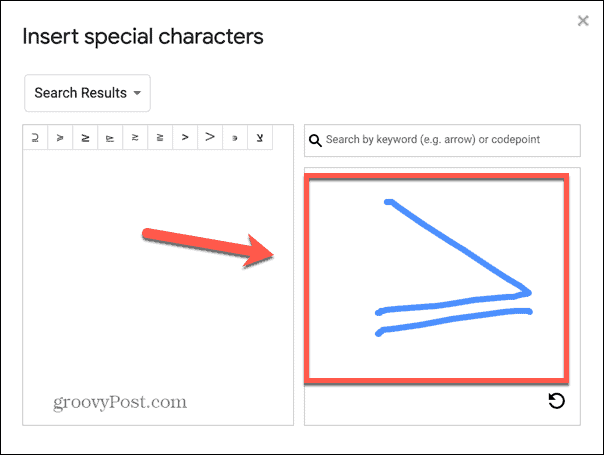 Symbole de dessin Google Slides
