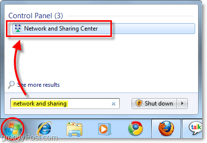 réseau et centre de partage dans windows 7