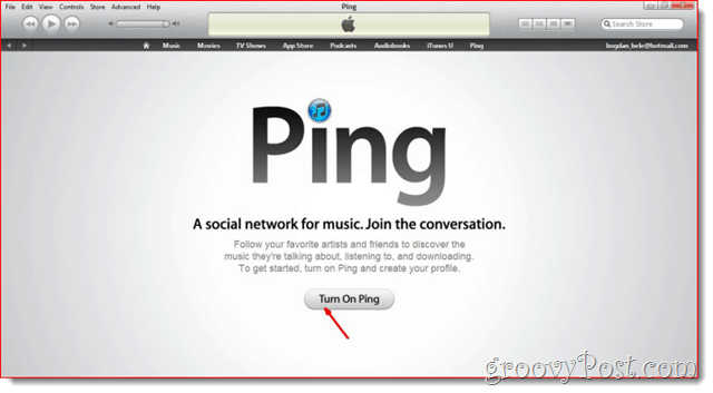 iTunes - Cliquez sur Activer Ping