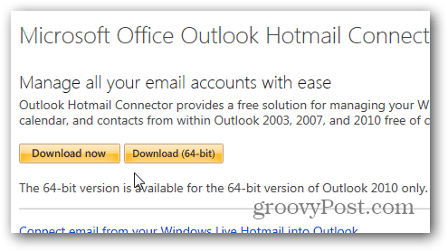 Outlook.com Outlook Hotmail Connector - Télécharger