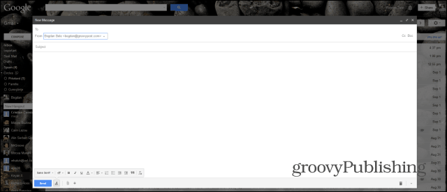 Nouveau plein écran Gmail Compose appliqué