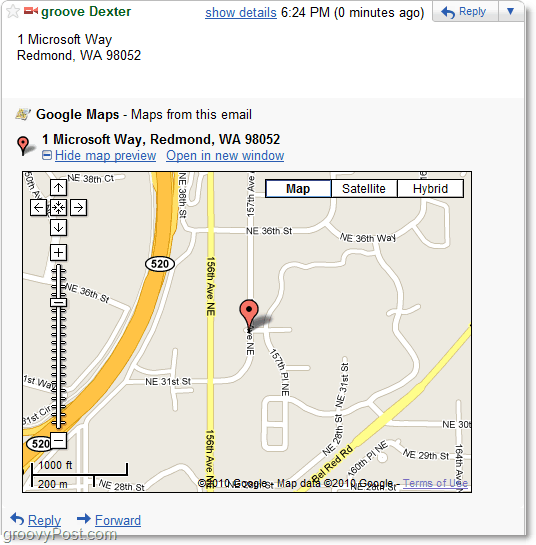 google maps dans gmail 