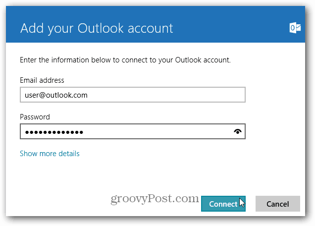 Ajouter votre adresse Outlook.com à Windows 8 Mail