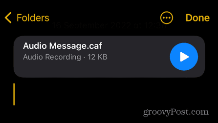 message enregistré iphone