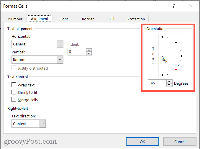 Formater l'alignement des cellules dans Excel