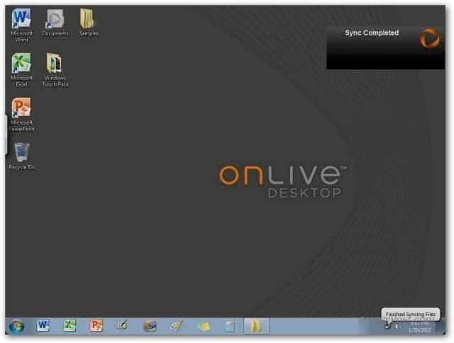 OnLive Desktop: Changer le fond d'écran