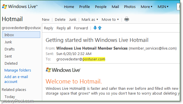 votre e-mail sur votre domaine à partir de Windows Live