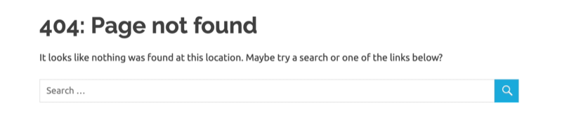 exemple de page d'erreur 404 de google analytics personnalisée en fonction du résultat de l'erreur 404