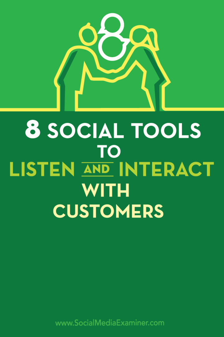 8 outils sociaux pour écouter et interagir avec les clients: Social Media Examiner
