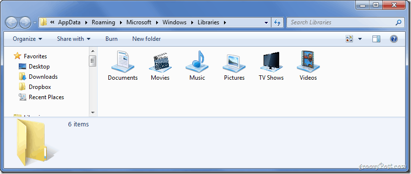 Comment changer l'icône d'une bibliothèque Windows 7