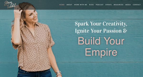 Site Web de Stacy Tuschl pour She's Building Her Empire.