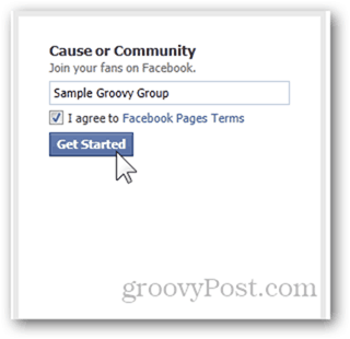 page facebook créer le nom de la page facebook commencer