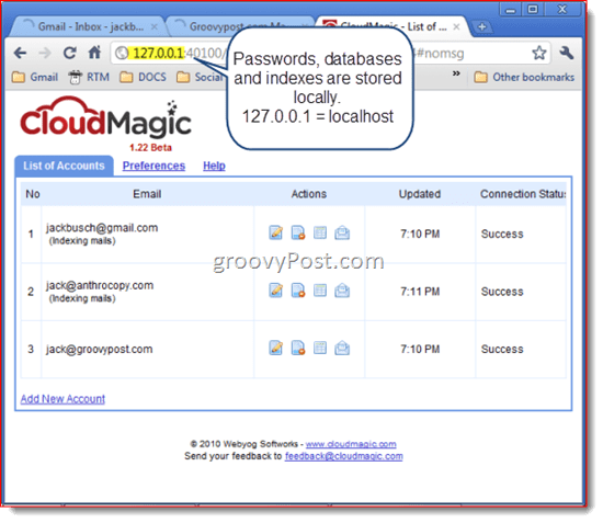 CloudMagic: Recherche Gmail instantanée