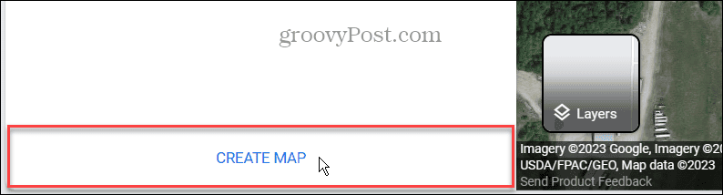 créer une option de carte Google Maps