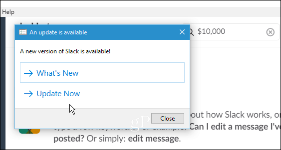 Mise à jour de l'application de bureau Slack Windows 10 Beta, meilleure prise en charge des notifications