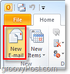 Composer un nouveau message électronique dans Outlook 2010