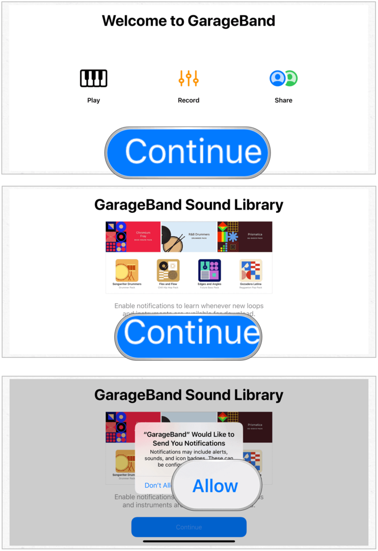 Installation de GarageBand sur iPhone