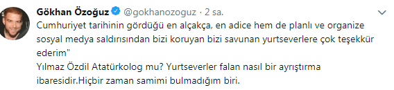 Vive critique de Gökhan Özoğuz au livre cher de Yılmaz Özdil!