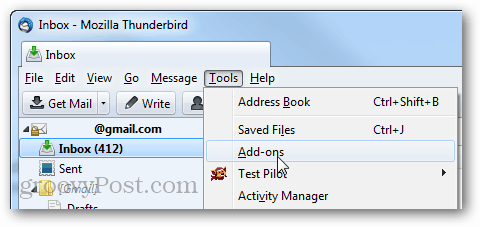 outils thunderbird> modules complémentaires